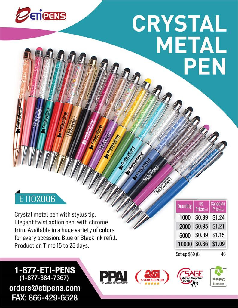 Bling Bling! The New Crystal Pen -laser engraved