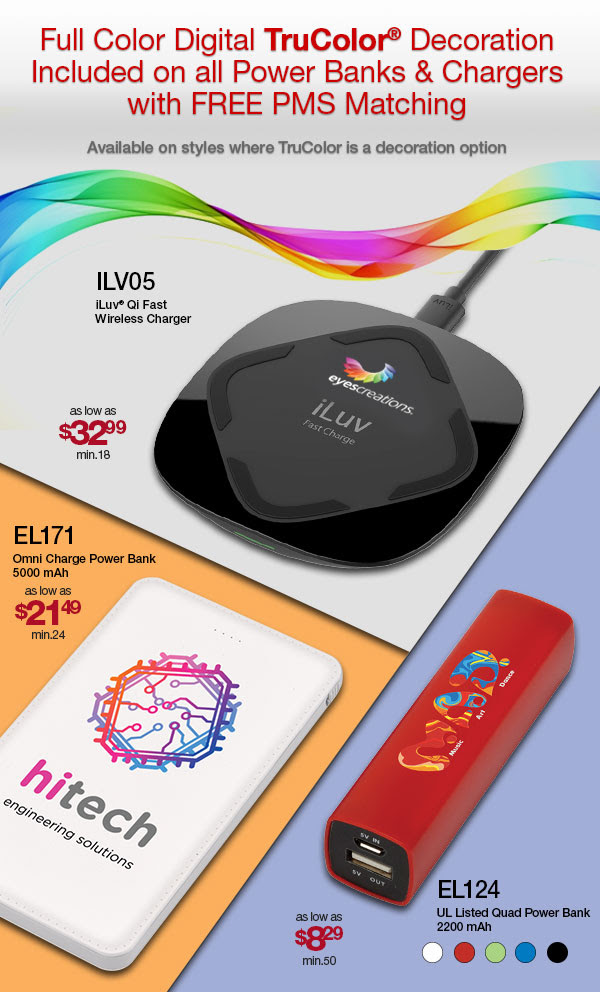 TruColor® Power Banks & Chargers