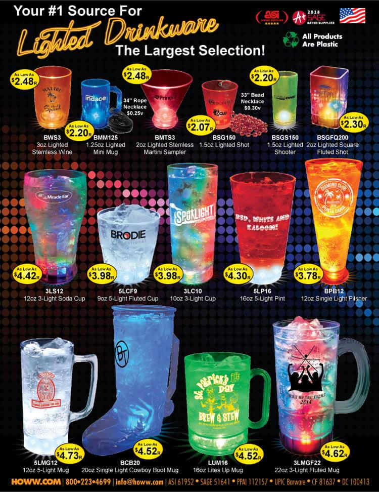 The Largest Selection of Lighted Drinkware - Made in the USA