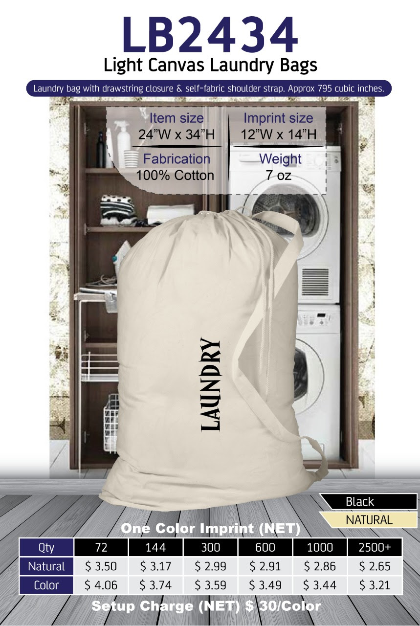 Light Canvas Laundry Bag