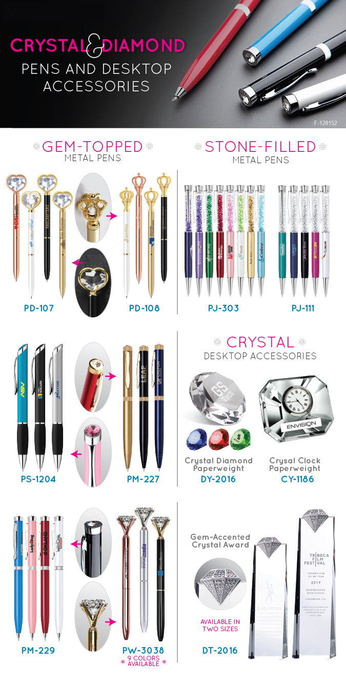 NEW Crystal Pens & Diamond Gifts