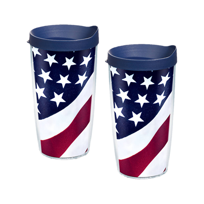 American Flag 16 oz. Tumbler with Lid